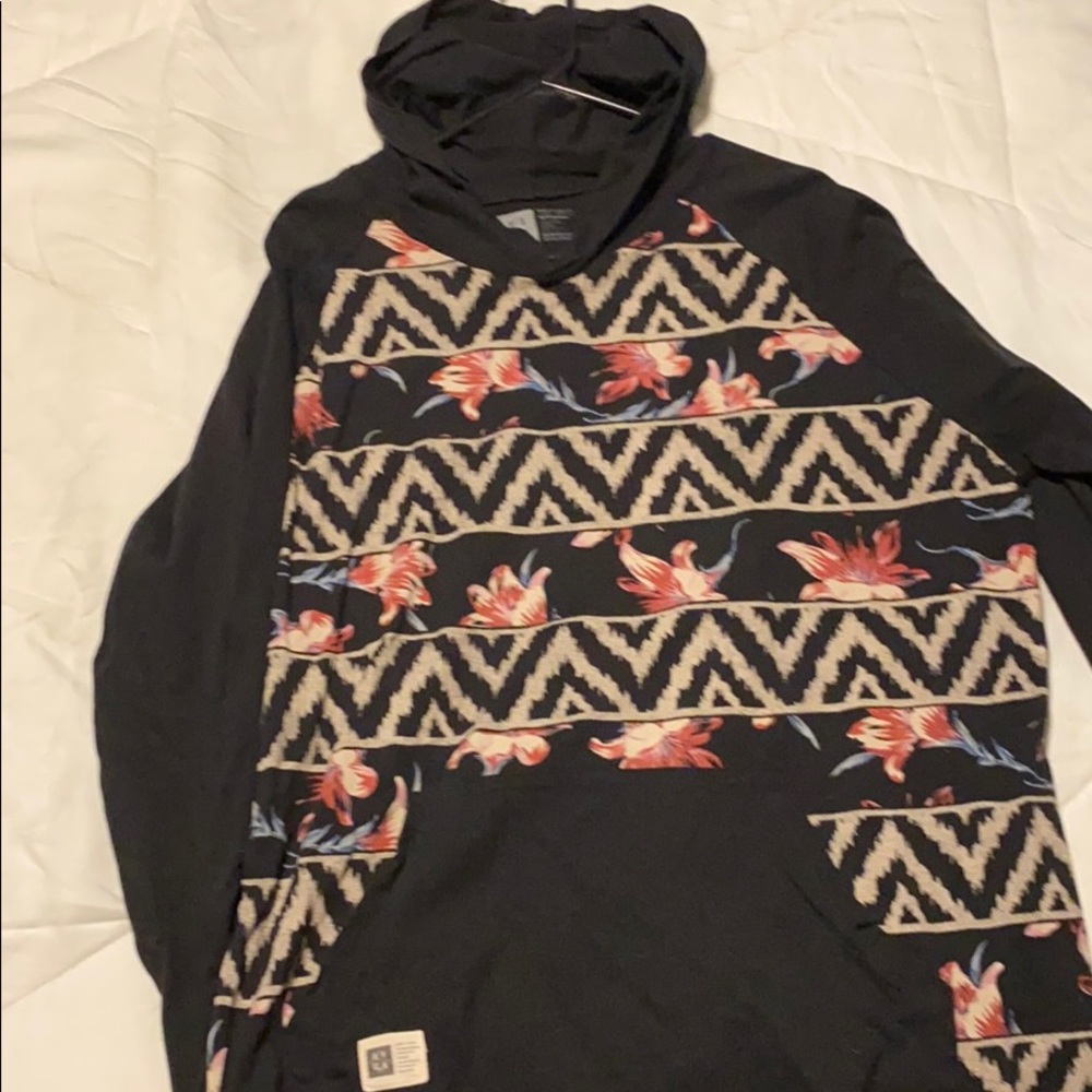 2x 100% cotton hooded long sleeve floral print